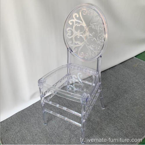 Chaise en résine en plastique en vrac Tiffany Blanc